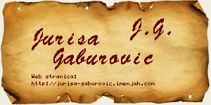 Juriša Gaburović vizit kartica